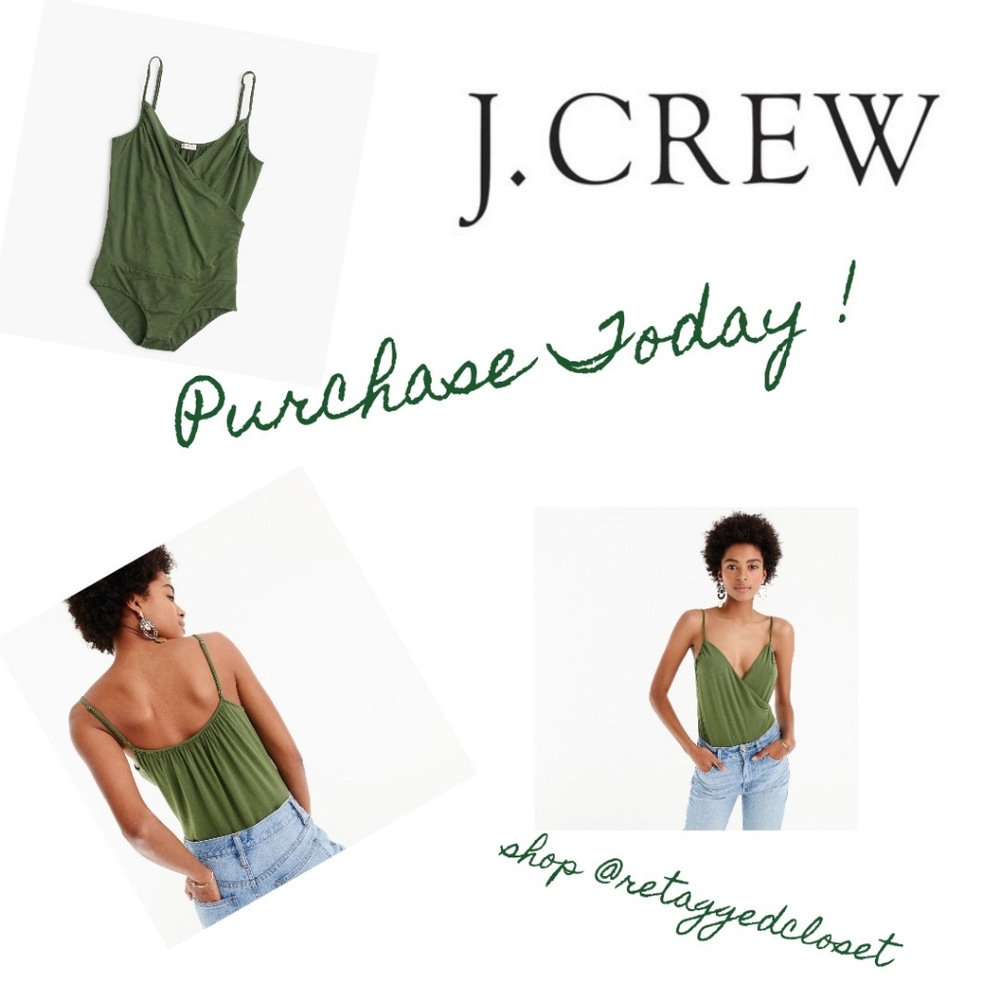 J Crew Drapey Wrap Front Cami Bodysuit